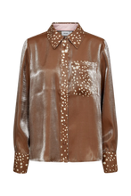Cargar imagen en el visor de la galería, Camisa con bolsillo animal print Beige
