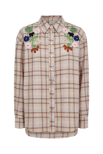Cargar imagen en el visor de la galería, Camisa con bordados cuadros Multicolor
