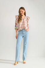 Cargar imagen en el visor de la galería, Blusa con volantes y bordado Multicolor
