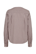 Cargar imagen en el visor de la galería, Camisa con corbata desmontable cuadros Rosa
