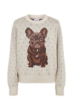 Cargar imagen en el visor de la galería, Jersey estampado Bulldog crema
