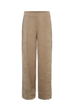 Cargar imagen en el visor de la galería, Pantalón wide leg pana Beige
