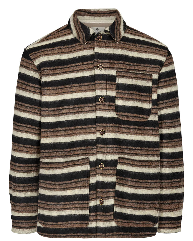 Sobrecamisa rayas CHOCOLATE