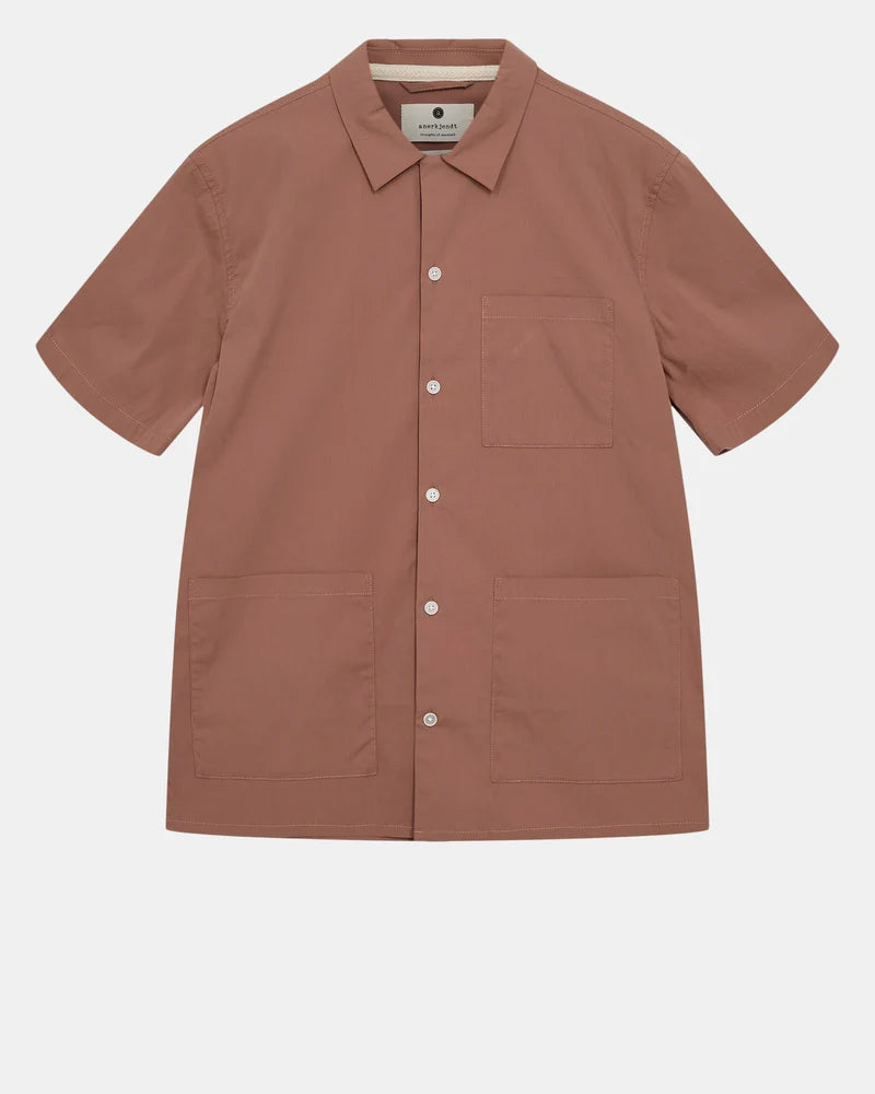 Camisa manga corta marrón
