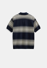 Cargar imagen en el visor de la galería, Polo holgado rayas azul
