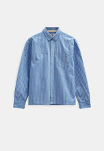 Cargar imagen en el visor de la galería, Camisa manga larga rayas azul claro
