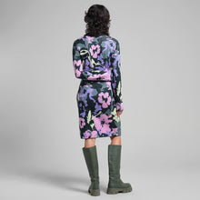 Cargar imagen en el visor de la galería, Vestido Knit garden floral AZUL
