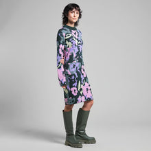 Cargar imagen en el visor de la galería, Vestido Knit garden floral AZUL
