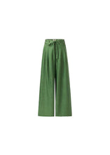 Cargar imagen en el visor de la galería, Pantalón ancho texturizado Verde
