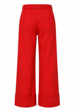Load image into Gallery viewer, Pantalón vaquero pierna ancha Rojo
