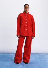 Load image into Gallery viewer, Pantalón vaquero pierna ancha Rojo
