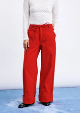 Load image into Gallery viewer, Pantalón vaquero pierna ancha Rojo
