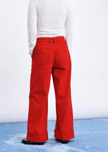Load image into Gallery viewer, Pantalón vaquero pierna ancha Rojo
