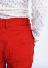 Load image into Gallery viewer, Pantalón vaquero pierna ancha Rojo
