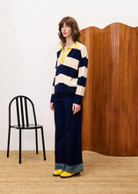 Cargar imagen en el visor de la galería, Jersey polo rayas MARINO
