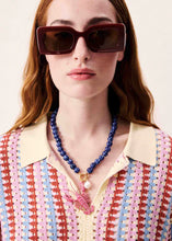 Cargar imagen en el visor de la galería, polo-mujer-punto-crochet-calado-malva-estilo-vintage-arbol-shop
