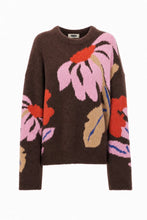 Load image into Gallery viewer, Jersey estampado cuello redondo Marrón
