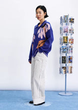 Load image into Gallery viewer, Jersey oversize cremallera estampado Azul
