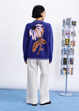 Load image into Gallery viewer, Jersey oversize cremallera estampado Azul
