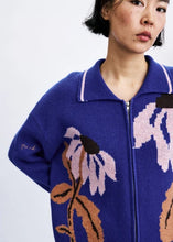 Load image into Gallery viewer, Jersey oversize cremallera estampado Azul

