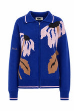 Load image into Gallery viewer, Jersey oversize cremallera estampado Azul
