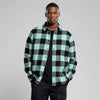 camisa-franela-hombre-algodon-organico-cuadros-verde-negro-arbol-shop