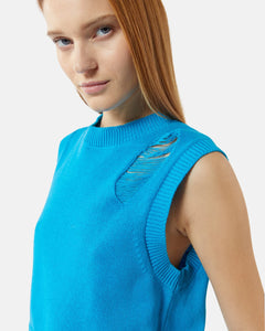 Jersey detalles desgastados AZUL