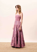 Cargar imagen en el visor de la galería, Vestido Largo con tirantes rayas Rosa
