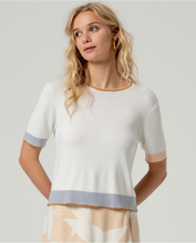 Cargar imagen en el visor de la galería, jersey-punto-fino-mujer-viscosa-bambu-blanco-detalles-contraste-arbol-shop
