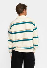 Load image into Gallery viewer, Sudadera polo rayas horizontales Verde
