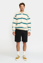 Load image into Gallery viewer, Sudadera polo rayas horizontales Verde
