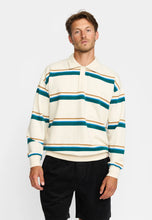 Load image into Gallery viewer, Sudadera polo rayas horizontales Verde
