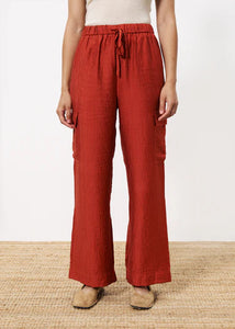 Pantalón cargo Teja