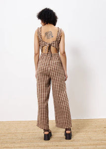Mono pantalón vichy MARRÓN