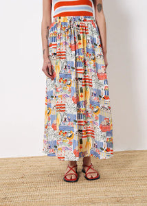 Falda estampada MULTICOLOR