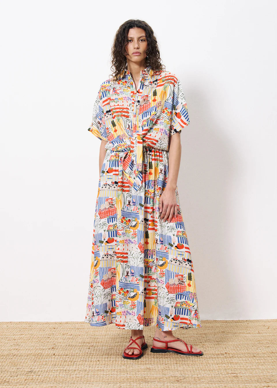 Falda estampada MULTICOLOR