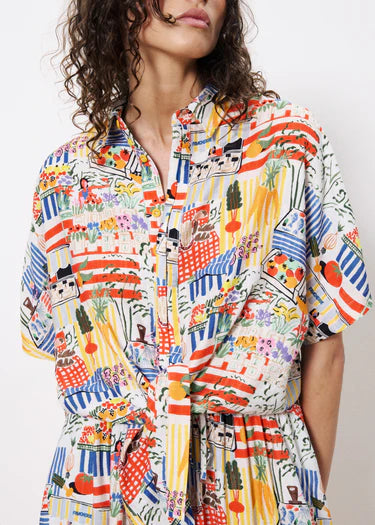 Camisa ancha MULTICOLOR