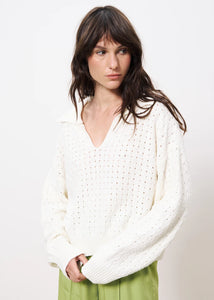Jersey calado BLANCO