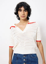 Cargar imagen en el visor de la galería, Jersey tipo polo BLANCO
