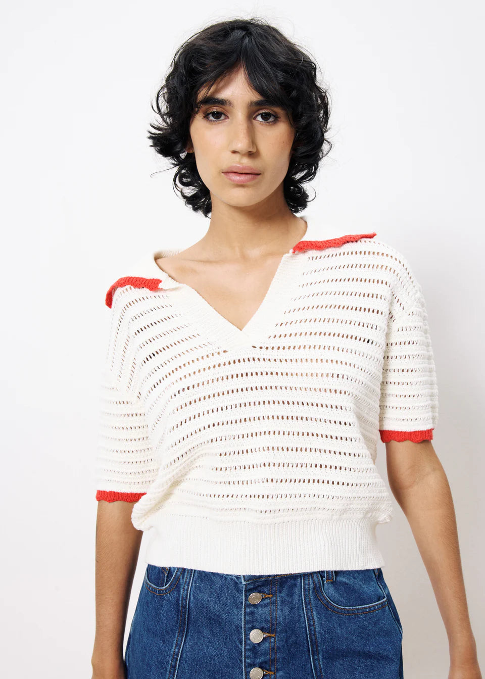 Jersey tipo polo BLANCO