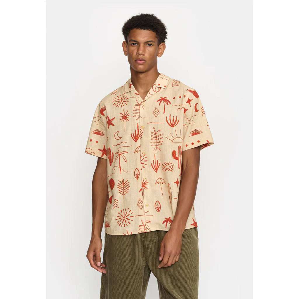 Camisa manga corta BEIGE