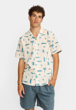 Cargar imagen en el visor de la galería, Camisa estampado tropical Blanco
