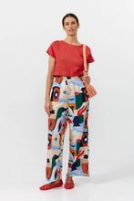Cargar imagen en el visor de la galería, pantalon-culotte-mujer-sostenible-estampado-abstracto-multicolor-suite13-arbol-shop
