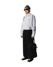Cargar imagen en el visor de la galería, Camisa holgada con bordado Rayas Blanca
