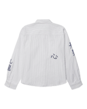 Cargar imagen en el visor de la galería, Camisa holgada con bordado Rayas Blanca
