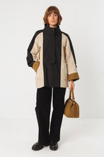 Cargar imagen en el visor de la galería, abrigo-corte-amplio-mujer-lana-gris-melange-silueta-oversize-arbol-shop
