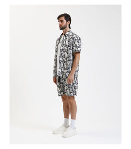 Camisa holgada estampada NEGRO