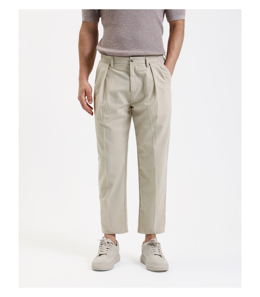 Pantalón corte relajado BEIGE
